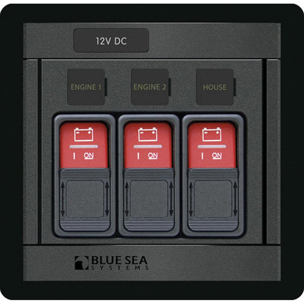 Blue Sea 1148 Remote Control Panel w/(3) 2145 Remote Control Contura Switch [1148] - Image 1