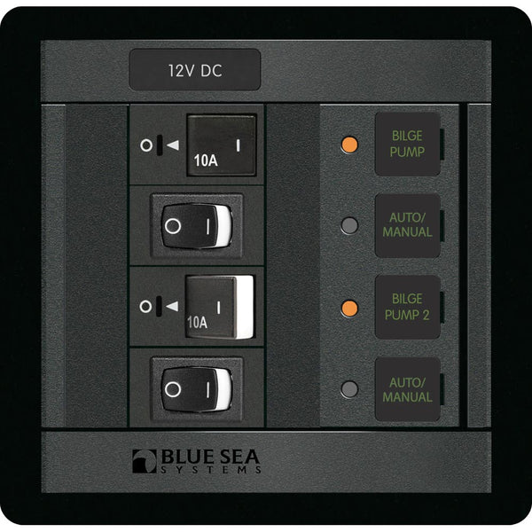 Blue Sea 1522 360 Panel Dual Bilge Pump Control [1522] - Image 1
