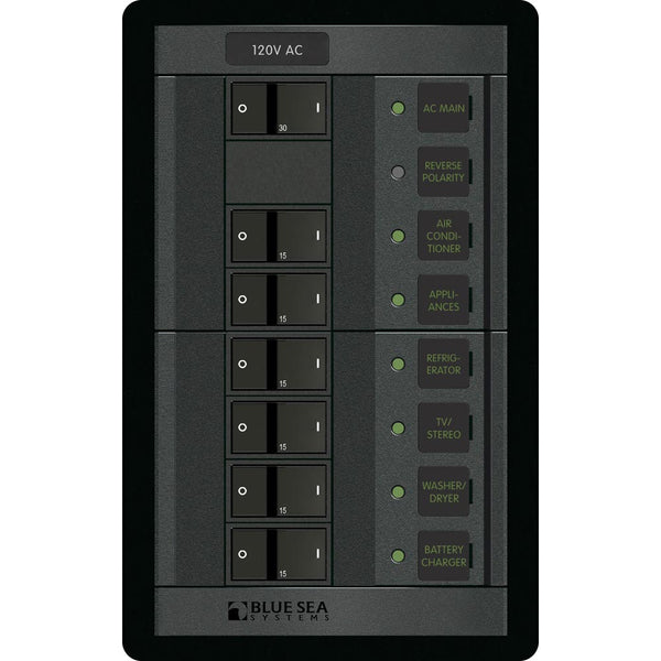 Blue Sea 1202 120V AC Main + 6 Positions - Vertical [1202] - Image 1