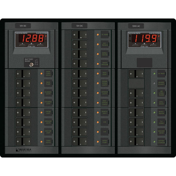 Blue Sea 1218 12V DC Main + 19 Positions / 120V AC Main + 6 Positions [1218] - Image 1
