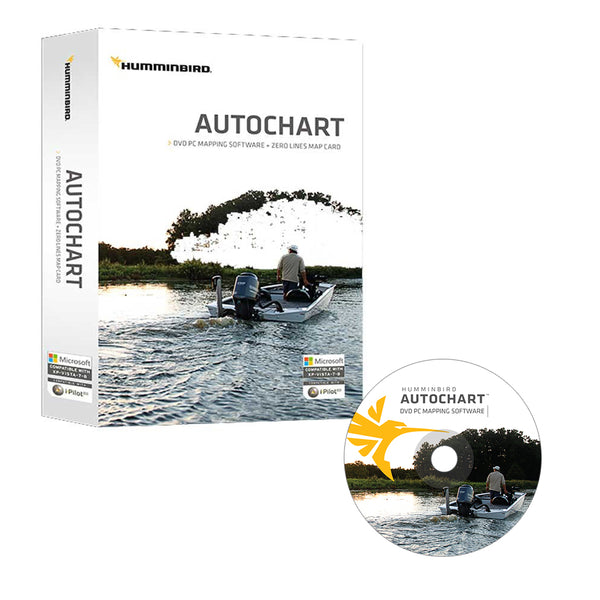 Humminbird Autochart DVD PC Mapping Software w/Zero Lines Map Card [600031-1] - Image 1