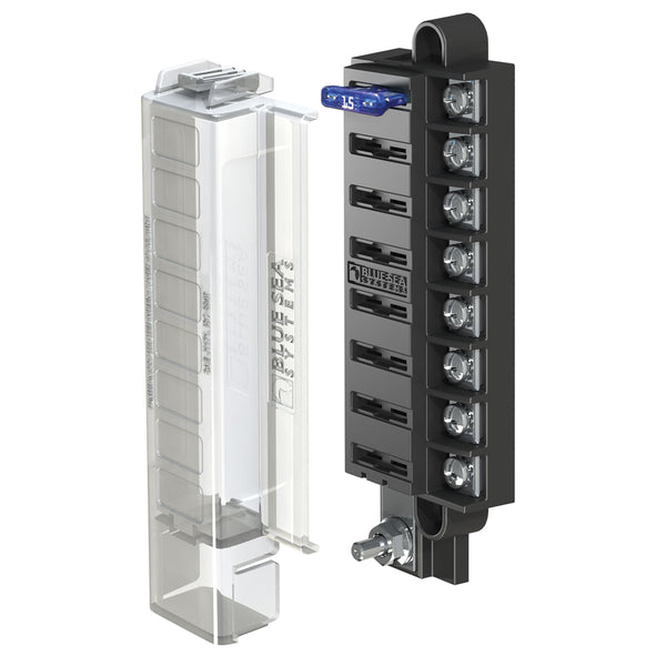 Blue Sea 5046 ST Blade Compact Fuse Blocks - 8 Circuits w/Cover [5046] - Image 1