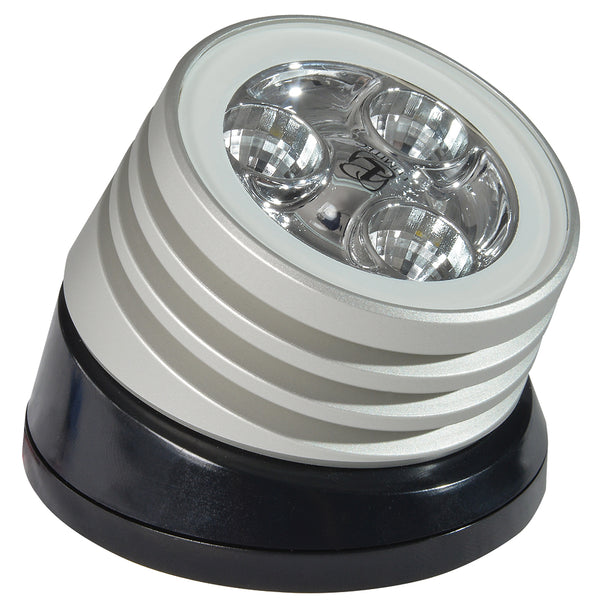 Lumitec Zephyr LED Spreader/Deck Light -Brushed, Black Base - White Non-Dimming [101326] - Image 2