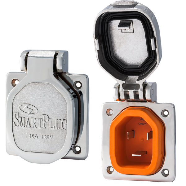 SmartPlug 30 AMP Male Inlet Cover - Stainless Steel [BM30NT] - Image 1