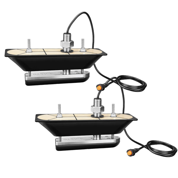 Garmin GT30-THP SS Thru-Hull Pair DownVu/SideVu Scanning Transducer w/Temp f/Hull Deadrises 5-25 [010-01961-11] - Image 1
