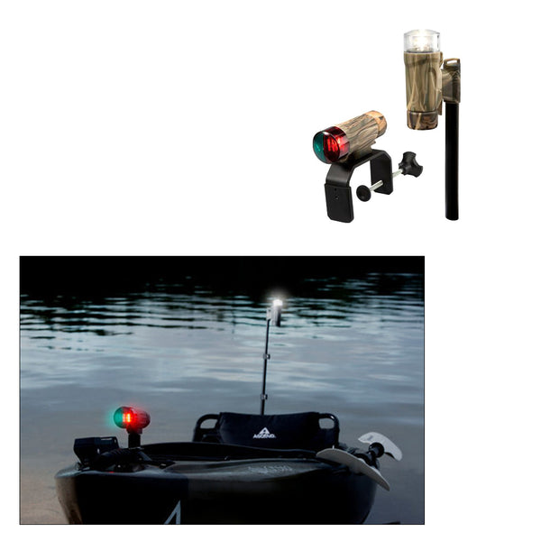 Attwood PaddleSport Portable Navigation Light Kit - C-Clamp, Screw Down or Adhesive Pad - RealTree Max-4 Camo [14195-7] - Image 1