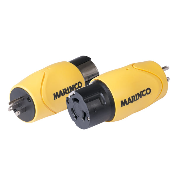 Marinco Straight Adapter - 15A Male Straight Blade to 50A 125/250V Female Locking [S15-504] - Image 1