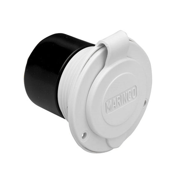 Marinco 15A 125V On-Board Charger Inlet - Front Mount - White [150BBIW] - Image 1