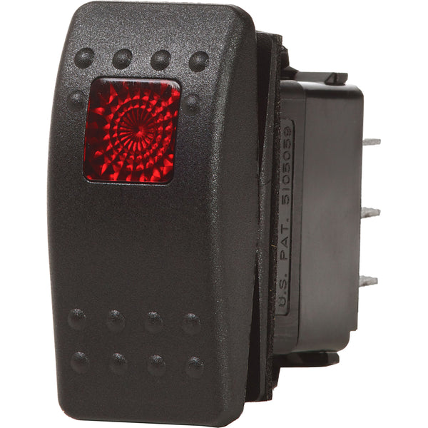 Blue Sea 7932 Contura II Switch SPDT Black - (ON)-OFF-ON [7932] - Image 1