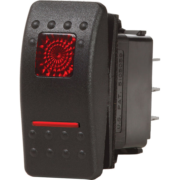 Blue Sea 7936 Contura II Switch DPDT Black - ON-OFF-ON [7936] - Image 1