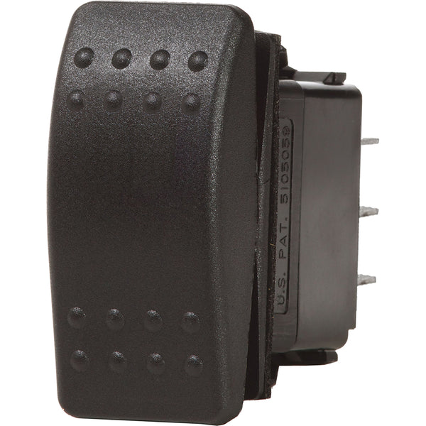 Blue Sea 7938 Contura II Switch DPDT Black - (ON)-OFF-(ON) [7938] - Image 1