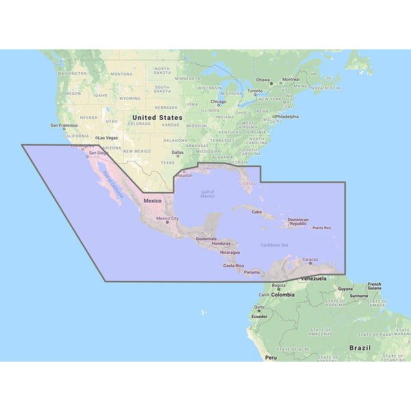 Furuno Central America, Caribbean  Part of Mexico Vector Chart - 3D Data  Standard Resolution Satellite Photos - Unlock Code [MM3-VNA-027] - Image 1