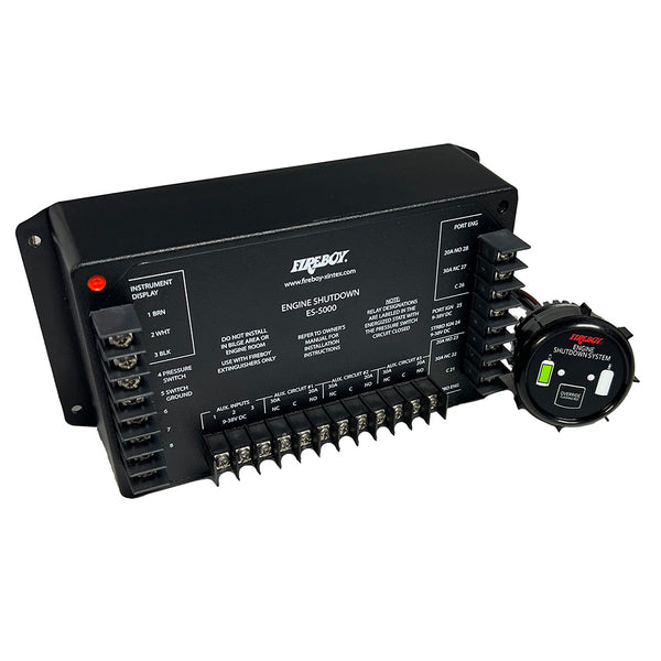 Fireboy-Xintex Engine Shutdown - 5 Circuit w/20A Relays - Round Display [ES-5000-01] - Image 1