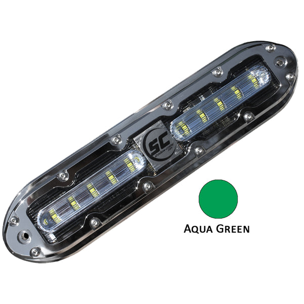 Shadow-Caster SCM-10 LED Underwater Light w/20' Cable - 316 SS Housing - Aqua Green [SCM-10-AG-20] - Image 1