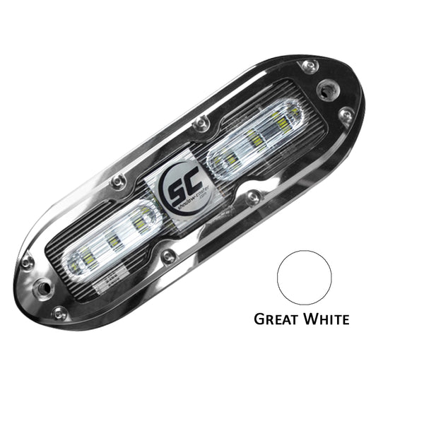 Shadow-Caster SCM-6 LED Underwater Light w/20' Cable - 316 SS Housing - Great White [SCM-6-GW-20] - Image 1