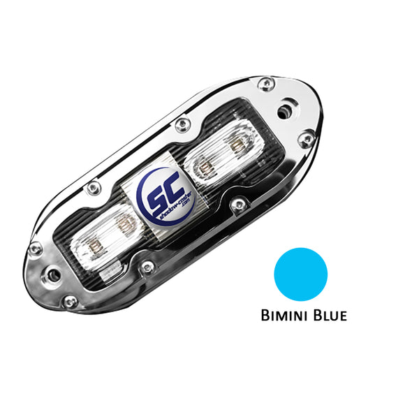 Shadow-Caster SCM-4 LED Underwater Light w/20' Cable - 316 SS Housing - Bimini Blue [SCM-4-BB-20] - Image 1