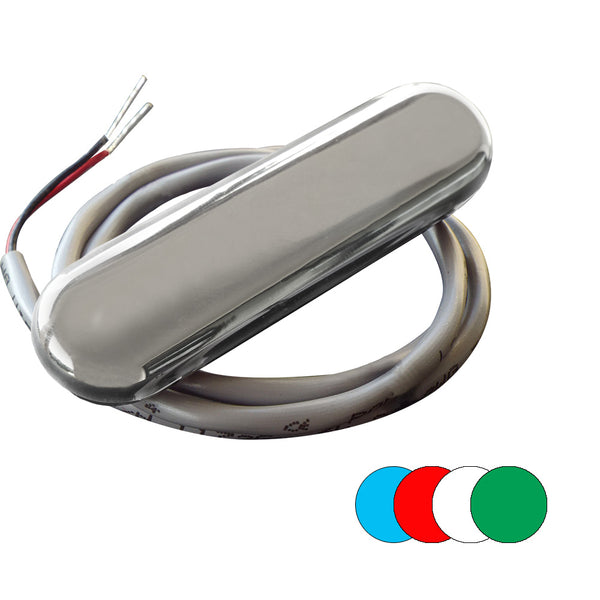 Shadow-Caster Courtesy Light w/2' Lead Wire - 316 SS Cover - RGB Multi-Color - 4-Pack [SCM-CL-RGB-SS-4PACK] - Image 1