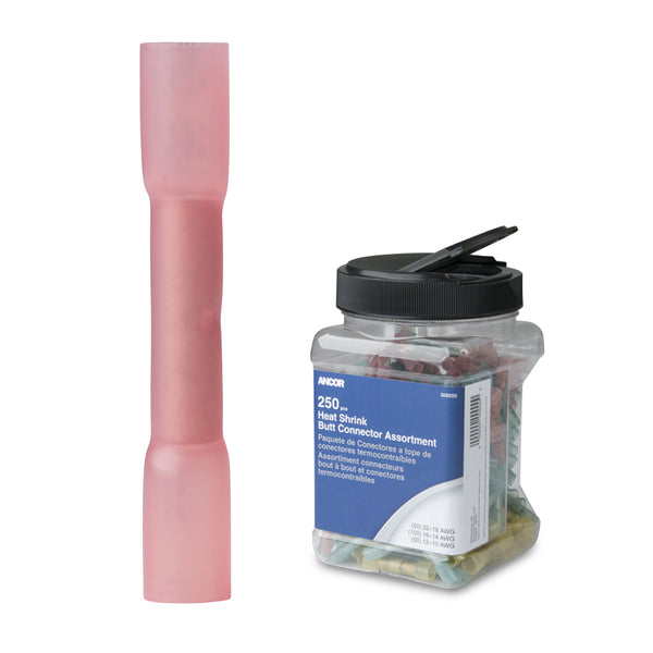 Ancor 22-18 AWG Heat Shrink Butt Connector - 250-Pieces - Jar [309001] - Image 1