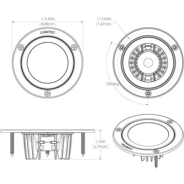 Lumitec Shadow - Flush Mount Down Light - White Finish - Spectrum RGBW [114127] - Image 3
