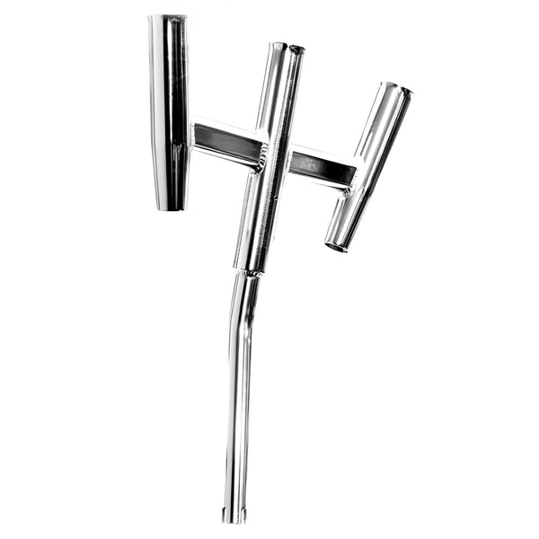 Tigress Triple Aluminum Kite Rod Holder - Bent Butt - Polished [88158] - Image 1