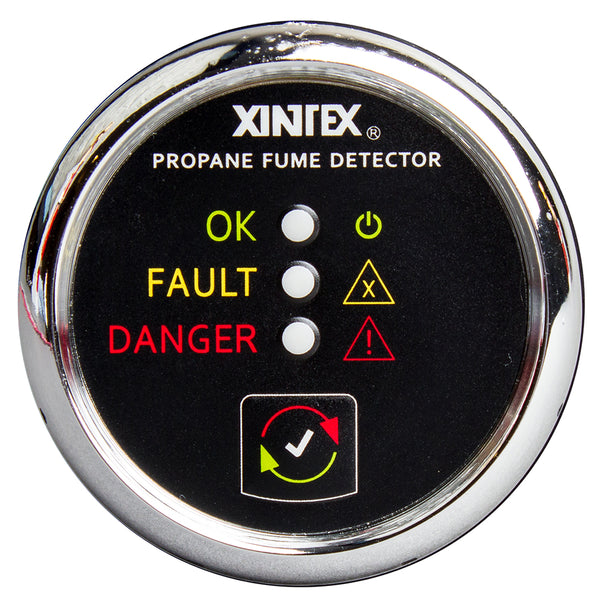 Fireboy-Xintex Propane Fume Detector w/Plastic Sensor - No Solenoid Valve - Chrome Bezel Displa [P-1C-R] - Image 1