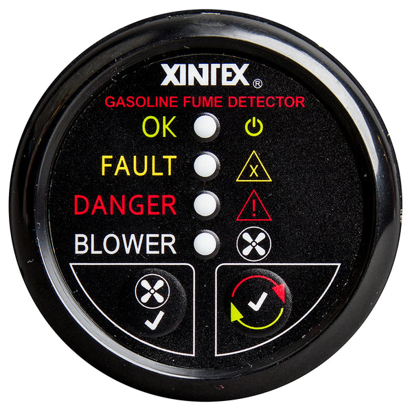 Fireboy-Xintex Gasoline Fume Detector w/Blower Control - Black Bezel - 12V  [G-1BB-R] - Image 1