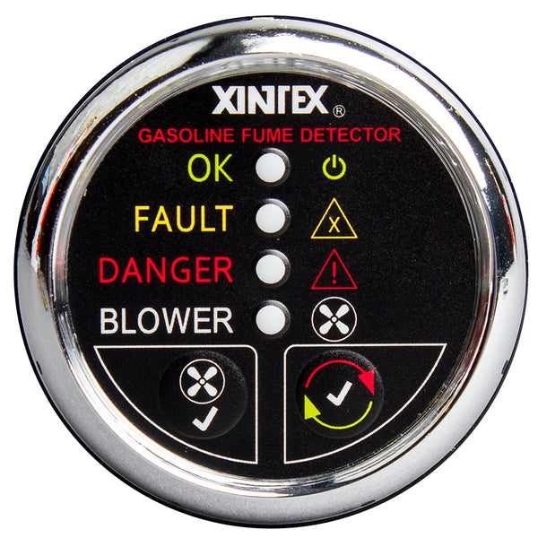 Fireboy-Xintex Gasoline Fume Detector w/Blower Control - Chrome Bezel - 12V [G-1CB-R] - Image 1