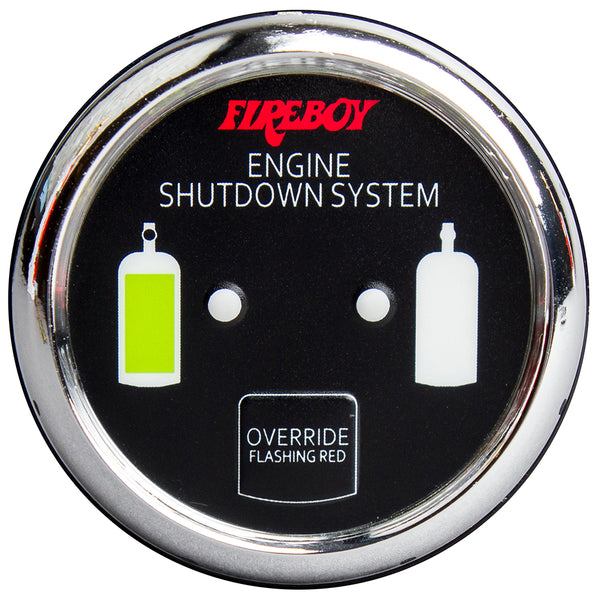 Fireboy-Xintex Deluxe Helm Display w/Gauge Body, LED  Color Graphics f/Engine Shutdown System - Chrome Bezel Display [DU-RCH-20-R] - Image 1
