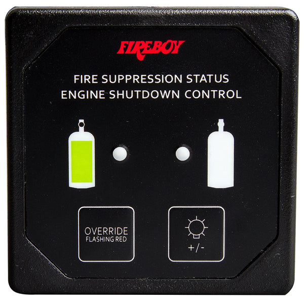 Fireboy-Xintex Deluxe Helm Display w/Membrane Switch, Remote Horn  LEDs f/Engine Shutdown System - Black Bezel Display [DU-SBH-20-R] - Image 1
