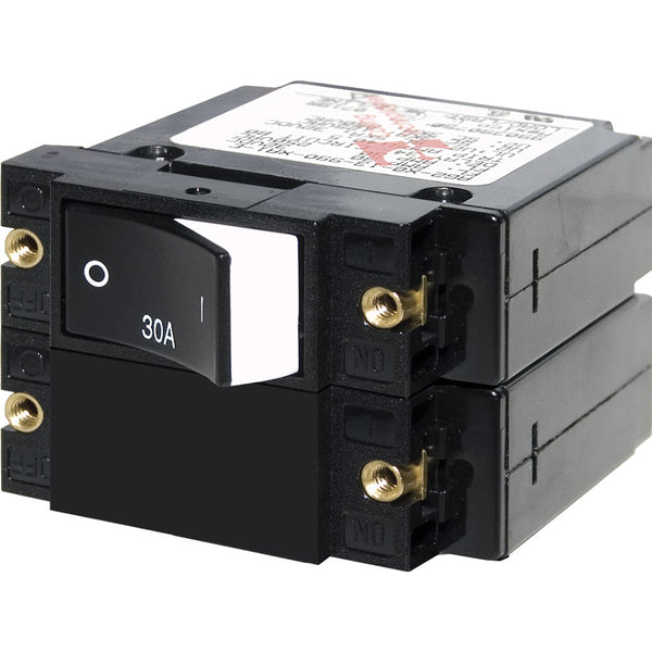 Blue Sea 7574 A-Series Raised Rocker Circuit Breaker - Double Pole - 30A [7574] - Image 1