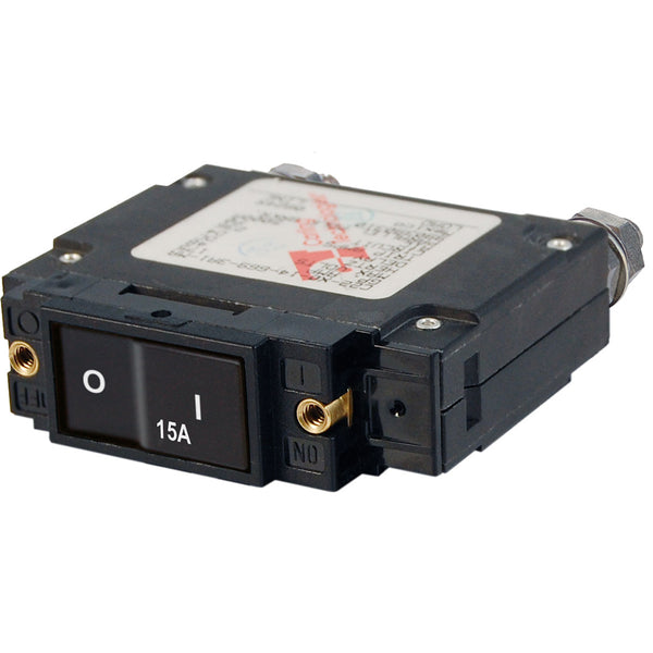 Blue Sea 7542 C-Series Flat Rocker Circuit Breaker - Single Pole - 15A [7542] - Image 1