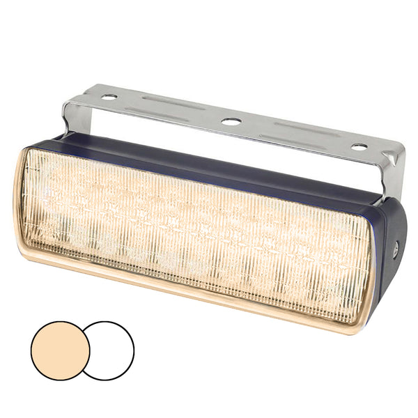 Hella Marine Sea Hawk XL Dual Color LED Floodlights - Warm White/White LED - Black Housing [980950081] - Image 1