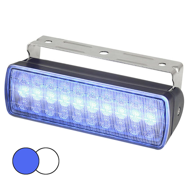 Hella Marine Sea Hawk XL Dual Color LED Floodlights - Blue/White LED - Black Housing [980950061] - Image 1