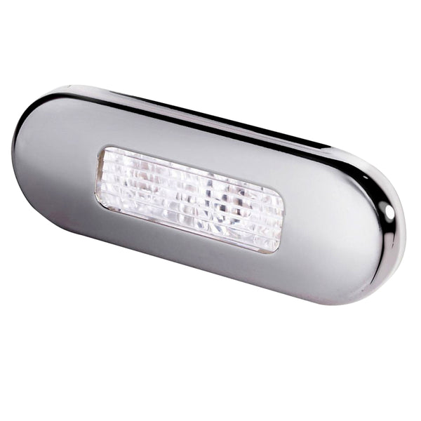 Hella Marine Surface Mount Oblong LED Courtesy Lamp - White LED - Stainless Steel Bezel [980869301] - Image 1