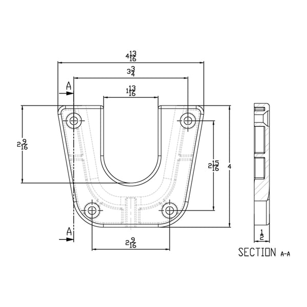 TACO Stainless Steel Mounting Bracket f/Side Mount Table Pedestal [F16-0080] - Image 2