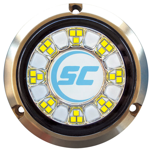 Shadow-Caster SCR-24 Bronze Underwater Light - 24 LEDs - Bimini Blue/Great White [SCR-24-BW-BZ-10] - Image 1