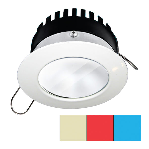 i2Systems Apeiron Pro A503 - 3W - Round - Warm White, Red  Blue - White Finish [A503-31CBBR-HE] - Image 1