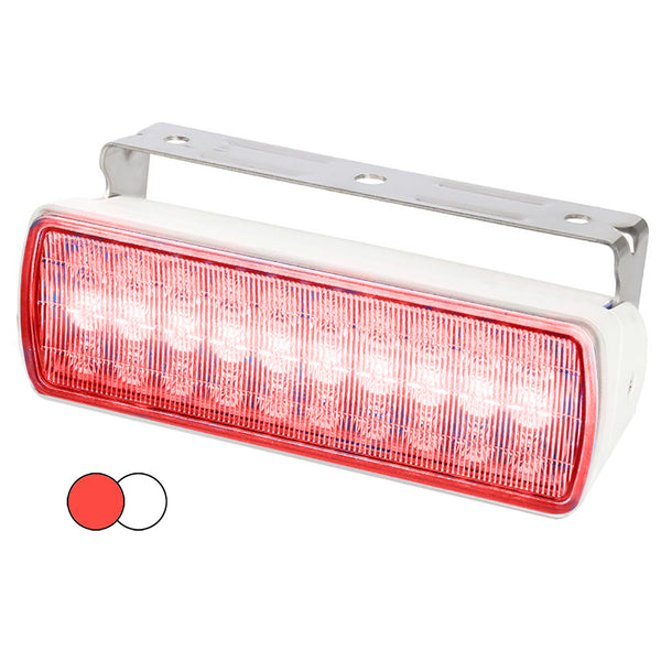 Hella Marine Sea Hawk XL Dual Color LED Floodlights - Red/White LED - White Housing [980950051] - Image 1