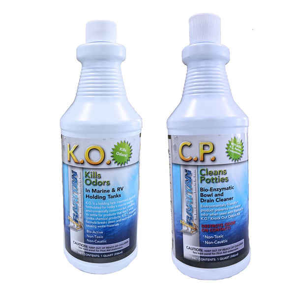 Raritan Potty Pack w/K.O. Kills Odors  C.P. Cleans Potties - 1 of Each - 32oz Bottles [1PPOT] - Image 1