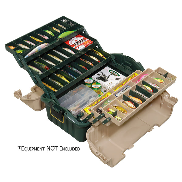 Plano Hip Roof Tackle Box w/6-Trays - Green/Sandstone [861600] - Image 1