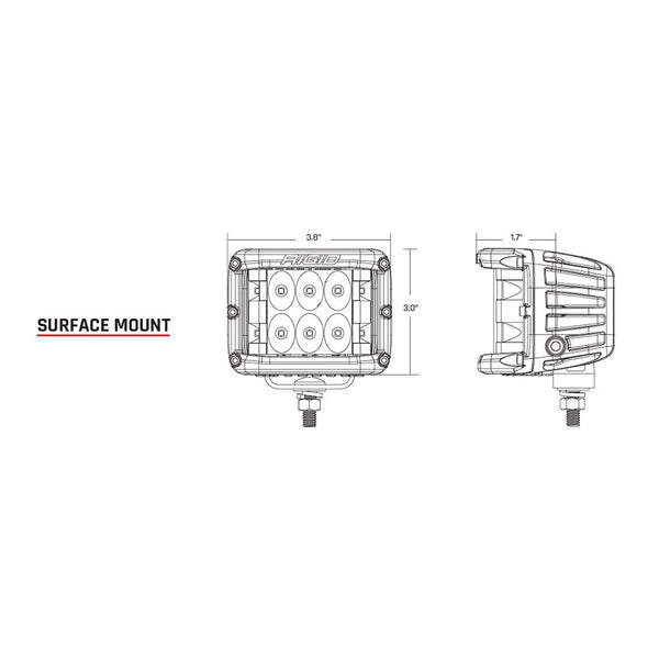 RIGID Industries D-SS Series PRO Flood LED Surface Mount - Pair - Black [262113] - Image 2