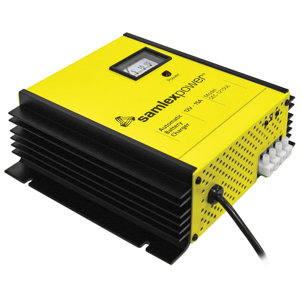 Samlex 15A Battery Charger - 12V - 3-Bank - 3-Stage w/Dip Switch  Lugs [SEC-1215UL] - Image 1