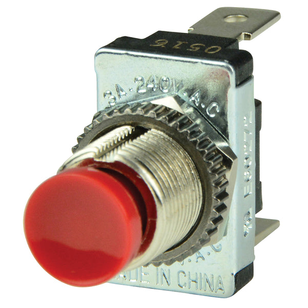 BEP Red SPST Momentary Contact Switch - OFF/(ON) [1001401] - Image 1
