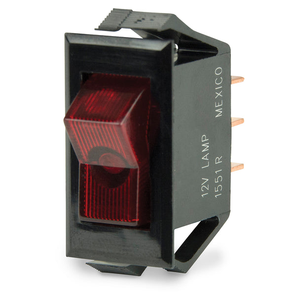BEP Illuminated SPST Rocker Switch - Red LED - 12V - OFF/ON [1001705] - Image 1