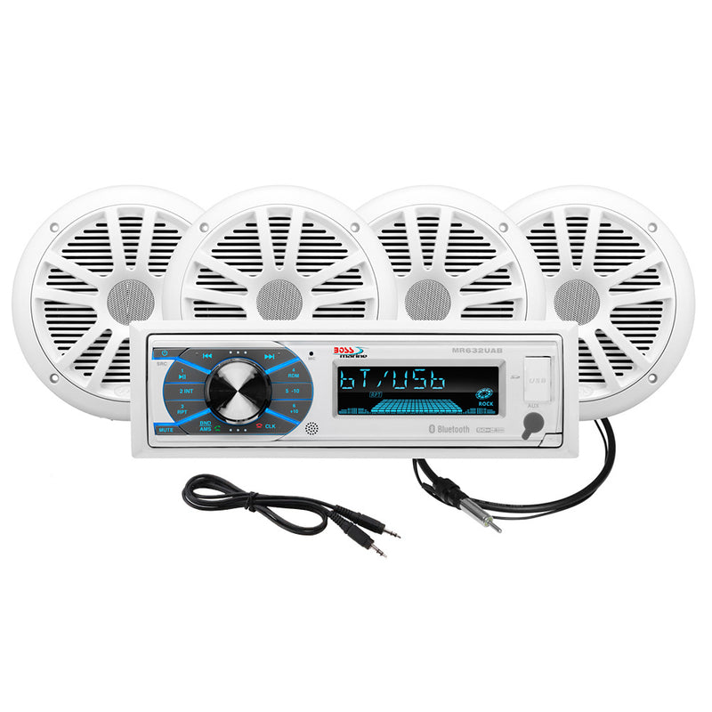 Boss Audio MCK632WB.64 Marine Stereo  2 Pairs of 6.5