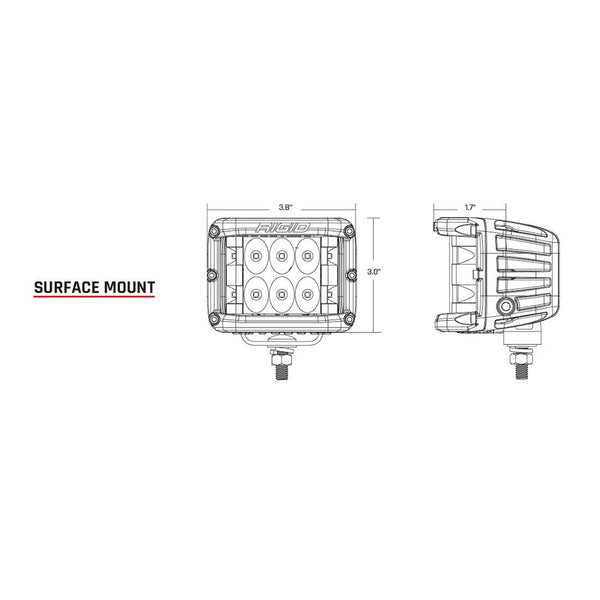 RIGID Industries D-SS PRO Flood LED Surface Mount - Pair - White [862113] - Image 2