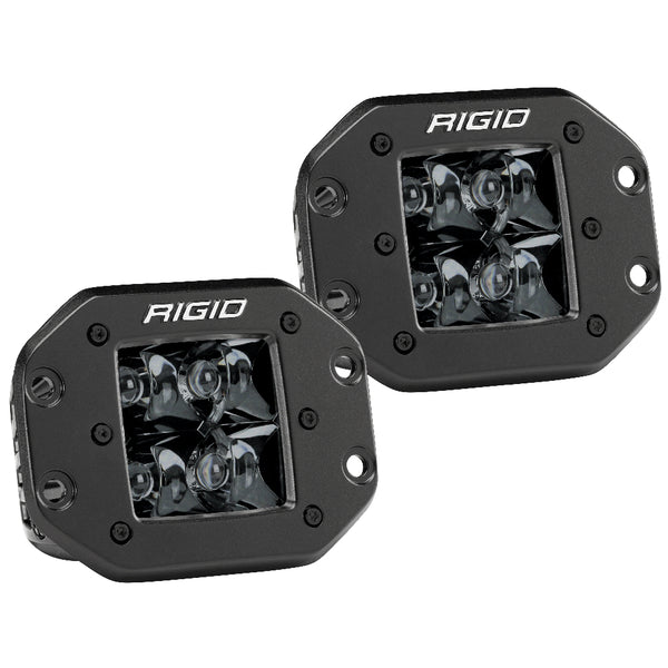 RIGID Industries D-Series PRO Flush Mount - Spot LED - Midnight Edition - Pair - Black [212213BLK] - Image 1