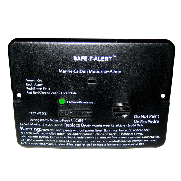 Safe-T-Alert 62 Series Carbon Monoxide Alarm - 12V - 62-542-Marine - Flush Mount - Black [62-542-MARINE-BLK] - Image 1