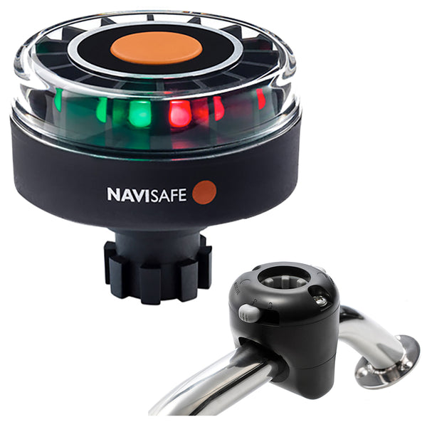 Navisafe Navilight Tricolor 2NM w/Navibolt Base  Rail Mount - Black [342KIT] - Image 1