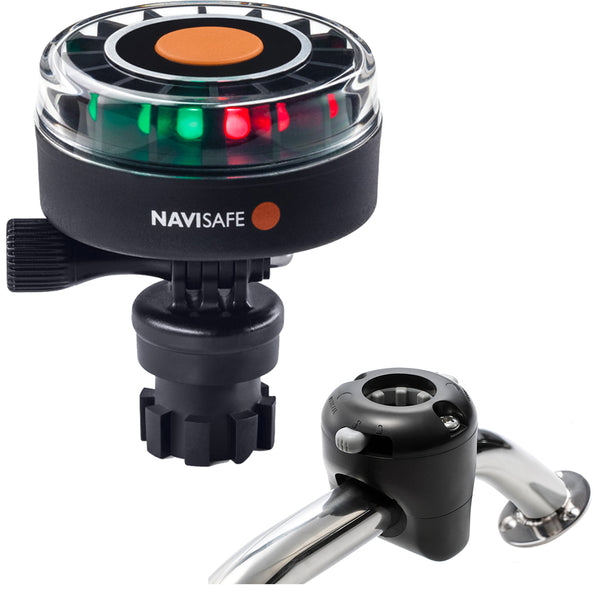 Navisafe Navilight 2NM Tricolor w/Navimount Base  Rail Mount - Black [340KIT] - Image 1